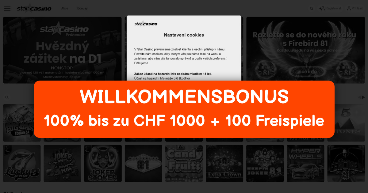 Stars Casino - Beste Online Slots in der Schweiz